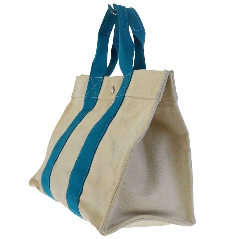 Hermes Bora Bora PM White Pantone Cotton Handheld Tote - Picture 2 of 11